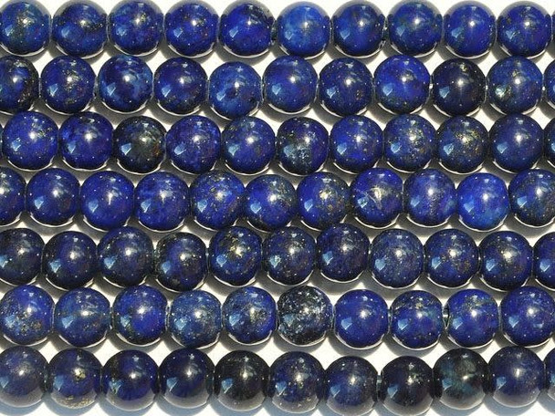 Dakota Stones Lapis Lazuli 8mm Large-Hole Round Bead Strand