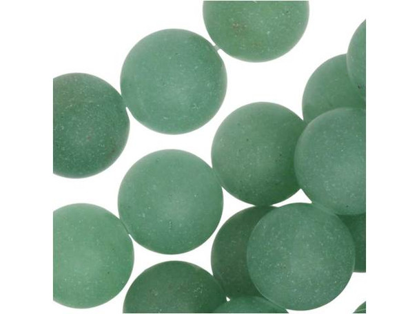 Dakota Stones Matte Green Aventurine 8mm Round Bead Strand