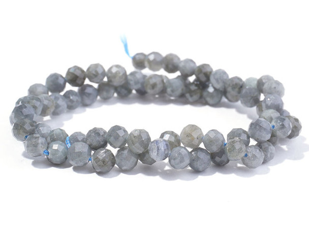 Dakota Stones Labradorite 6mm Round Faceted 16-Inch Bead Strand