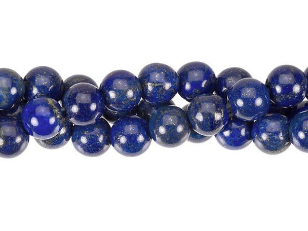 Dakota Stones 10mm Lapis Large-Hole Round Bead Strand