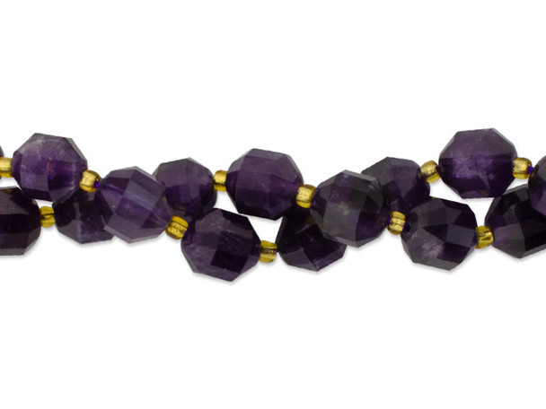 Dakota Stones Amethyst Faceted 10mm Energy Prism Bead Strand