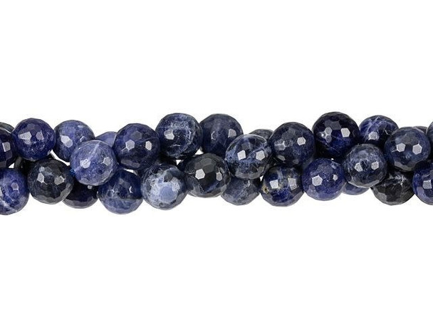 Enchanting style fills these Dakota Stones sodalite beads. These gemstone beads are round in shape, so they're a classic choice for many styles. They feature a faceted surface, giving each bead more shine. These beads are the perfect size for matching necklace and bracelet sets. Sodalite displays lovely sapphire, cobalt, and white tones. It is also known as Princess Blue. Metaphysical Properties: Sodalite is said to enhance communication. Because gemstones are natural materials, appearances may vary from bead to bead. Each strand includes approximately 45 beads.