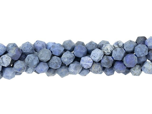 Dakota Stones Matte Dumortierite 6mm Star Cut Round Bead Strand