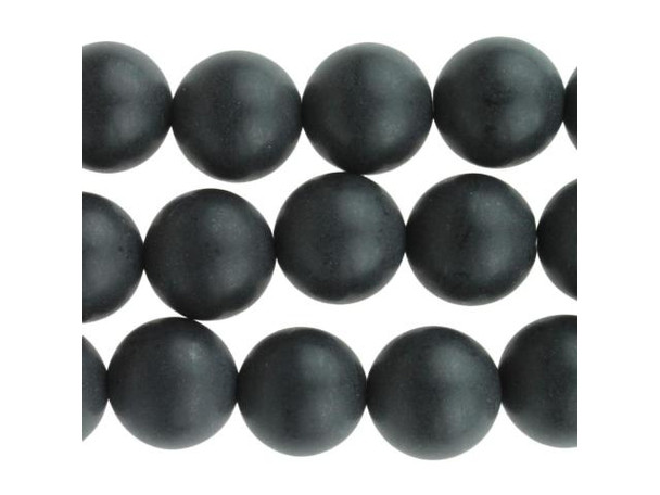 Dakota Stones Matte Onyx 10mm Round Bead Strand