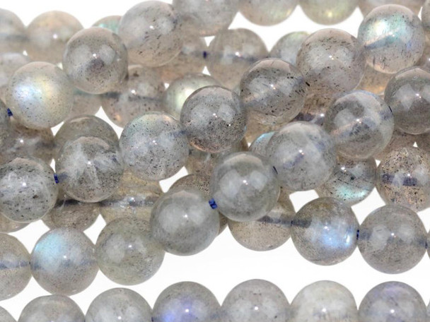 Dakota Stones Labradorite 6mm Round AA Grade - 15-Inch Bead Strand