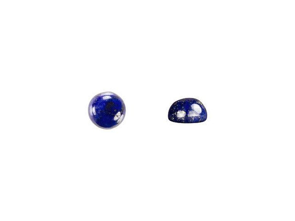 Put a small touch of enchantment into your designs with the Dakota Stones 6mm lapis lazuli coin cabochon. This tiny circular cabochon features a domed front that will stand out nicely in designs. The back is flat, so you can easily add it to projects. It would make a beautiful accent in any design. Use it as a small touch in bead embroidery projects. Lapis lazuli is a semi-precious stone that contains primarily lazurite, calcite and pyrite. It was among the first gemstones to be worn as jewelry and worked on. It features a deep blue color with shimmering flecks of gold. Metaphysical Properties: Lapis lazuli is said to enhance insight, intellect and awareness.Because gemstones are natural materials, appearances may vary from piece to piece.Diameter 6mm