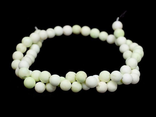 Be inspired by these 6mm round gemstone beads from Dakota Stones. These beads feature a classic round shape and a matte finish. Chrysoprase is a bright apple green, translucent stone, whose color often caused ancient jewelers to confuse it with Emerald. A cryptocrystalline Chalcedony, its brilliant color comes from the presence of very small inclusions of Nickel compounds. Chrysoprase is believed to balance the heart chakra and help one understand their needs and emotions. Because gemstones are natural materials, appearances may vary from bead to bead.