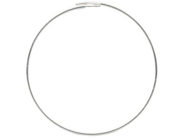 Silver Plated Earring Hoop Component, Manipulating, 1" (72 pcs)