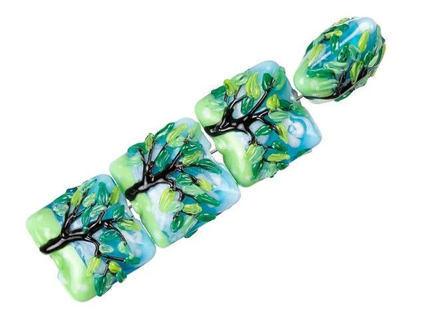 Summer Tree Pillow Bead Strand (4 pcs)