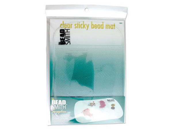 The Beadsmith Clear Sticky Bead Mat - Keeps Beads In Place 7.5x5.5 Inches, 1 Mat