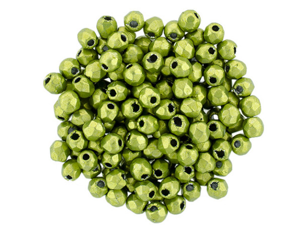 Incredible craftsmanship meets vibrant color with our Fire-Polish 2mm beads in the striking hue of Saturated Metallic Lime Punch. Made from high-quality Czech glass by our trusted Brand-Starman, these beads will bring your handmade jewelry and craft projects to life with their radiant shimmer and captivating luminosity. Fuel your creativity and add a burst of energy to your designs with these exquisite beads, perfect for adding a touch of boldness and sophistication. Make a statement and unleash your artistic genius with Fire-Polish 2mm beads in Saturated Metallic Lime Punch.