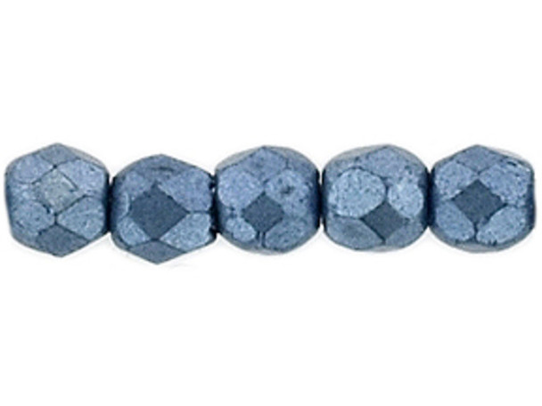 Fire-Polish 2mm : ColorTrends: Saturated Metallic Neutral Gray (50pcs)