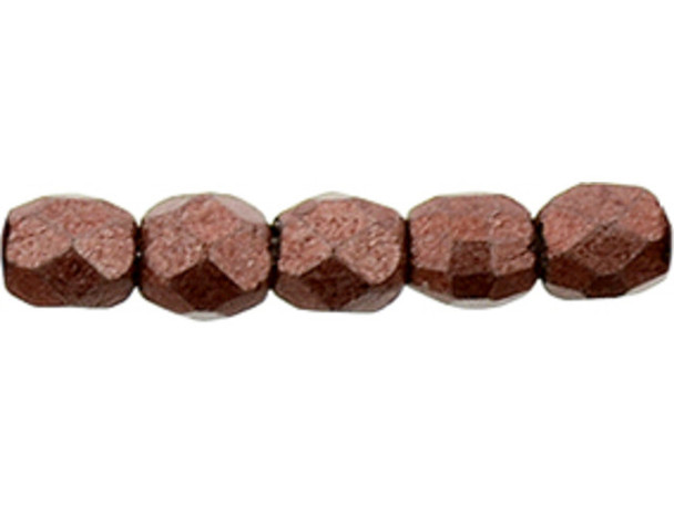 Fire-Polish 2mm : ColorTrends: Saturated Metallic Grenadine (50pcs)