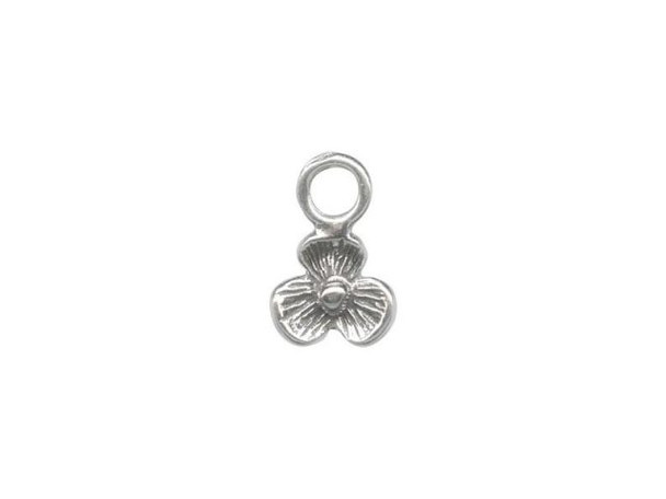 Sterling Silver Pansy Charm (Each)