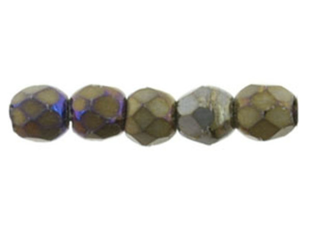 Fire-Polish 2mm : Matte - Iris - Brown (50pcs)