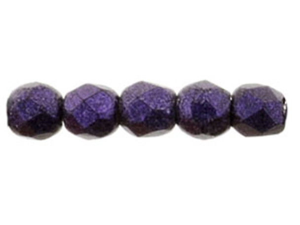Fire-Polish 2mm : Metallic Suede - Purple (50pcs)