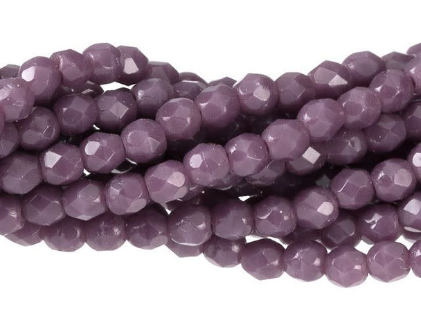 Fire-Polish 2mm : Opaque Purple (50pcs)