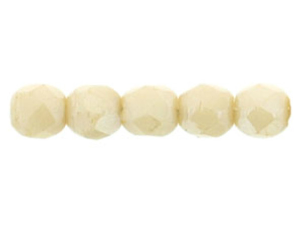 Fire-Polish 2mm : Luster - Opaque Champagne (50pcs)