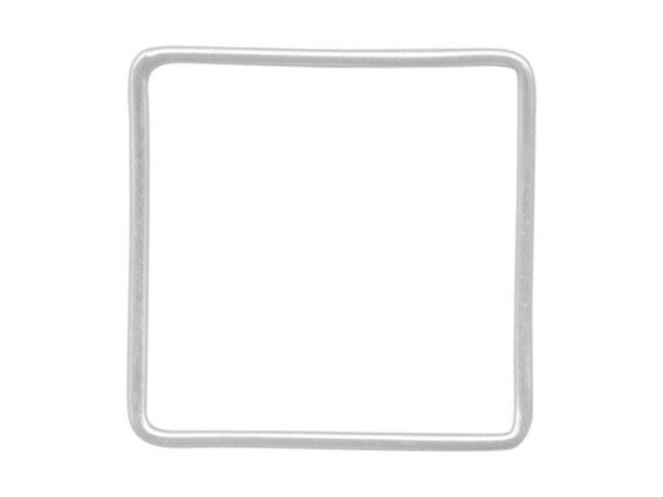 Sterling Silver Jewelry Link, Square, 21mm (Each)