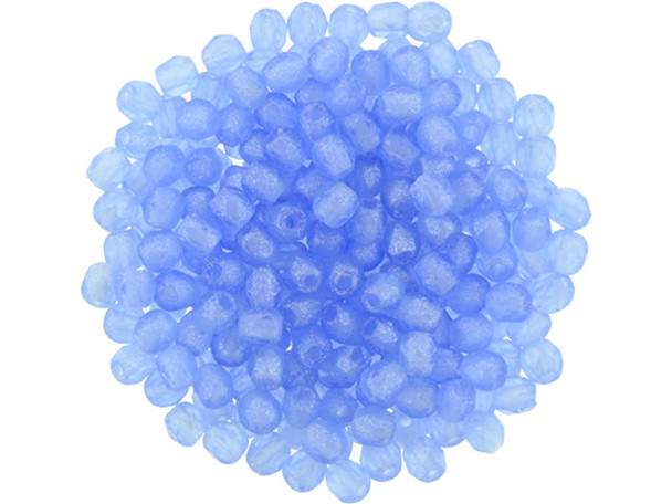 Fire-Polish 2mm : Flash Pearl - Sapphire (50pcs)