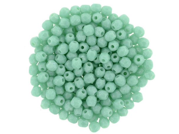 Fire-Polish 2mm : Flash Pearl - Turquoise (50pcs)