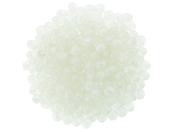 Fire-Polish 2mm : Flash Pearl - Crystal (50pcs)