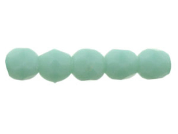 Fire-Polish 2mm : Matte - Turquoise (50pcs)