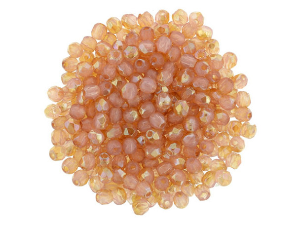 Fire-Polish 2mm : Milky Pink - Celsian (50pcs)