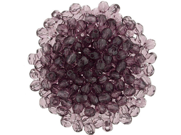 Fire-Polish 3mm : Amethyst (50pcs)