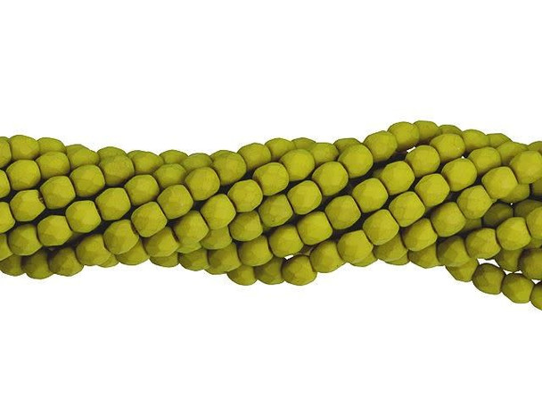 Fire-Polish 3mm : Saturated Chartreuse (50pcs)