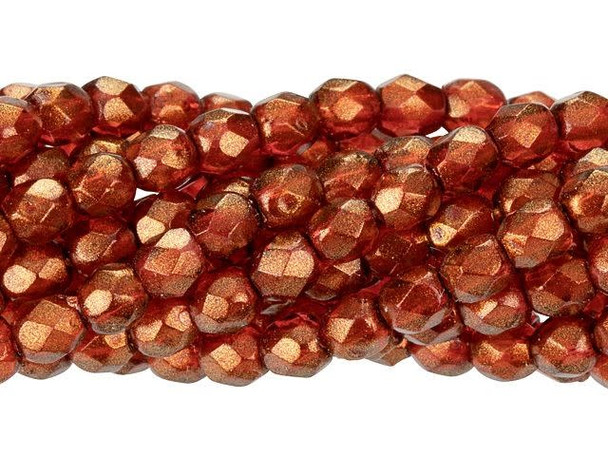 Fire-Polish 3mm : Halo - Cardinal (50pcs)