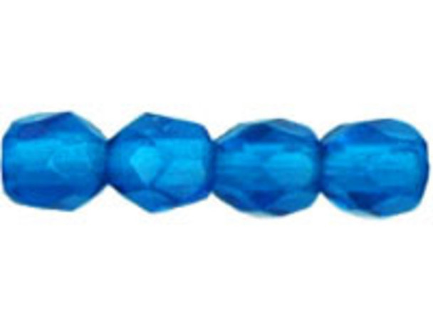 Transform your jewelry creations into breathtaking pieces with the Czech Fire-Polish Bead 3mm Capri Blue by Starman. Dive into the depths of the sea with the vibrant blue hue of these beads, reminiscent of a tropical paradise. Imagine the gentle lapping of crystal-clear waves against the shore as you adorn your designs with these dainty beads. Their small facets catch the light, creating a mesmerizing sparkle that will enchant anyone who beholds your handcrafted jewelry. Whether you're creating an ocean-inspired masterpiece or adding a pop of color to your designs, these Czech glass beads are sure to make a splash. Elevate your craftsmanship and let your creativity soar with this exquisite strand of approximately 50 beads. Please note that as these items are handmade, each bead may vary in appearance, adding an authentic touch to your unique creations.