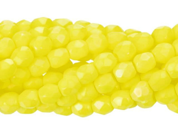 Fire-Polish 3mm : Matte - Luster Iris - Custard (50pcs)