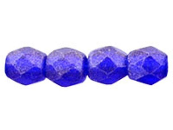 Fire-Polish 3mm : Sueded Gold Cobalt (50pcs)