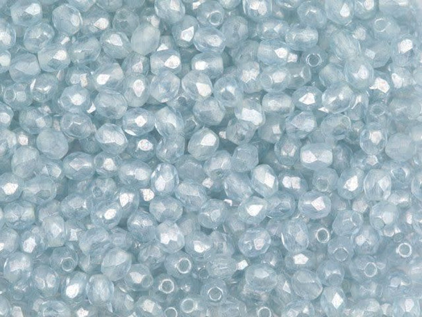 Fire-Polish 3mm : Luster - Lt Sapphire (50pcs)