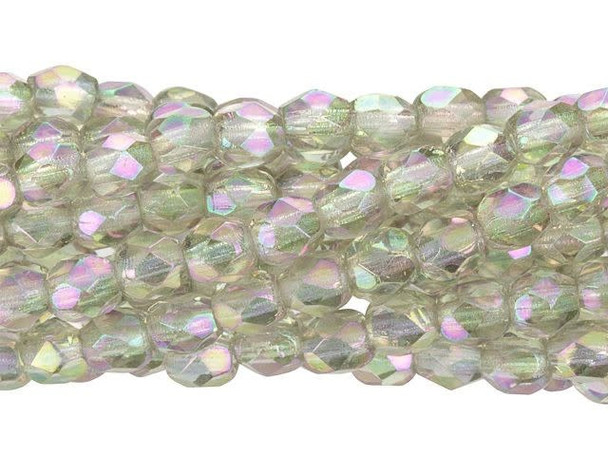 Fire-Polish 3mm : Luster Iris - Black Diamond (50pcs)