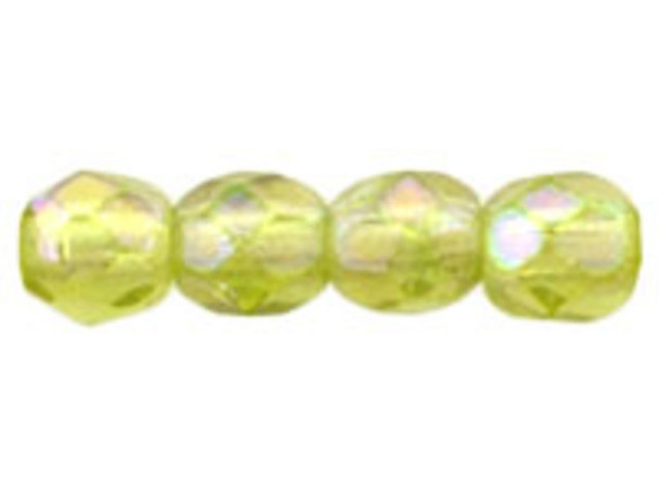 Fire-Polish 3mm : Luster Iris - Olivine (50pcs)