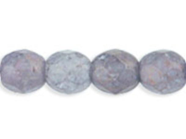 Fire-Polish 4mm : Luster - Stone Blue (50pcs)