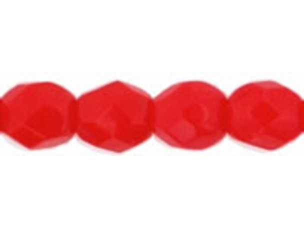 Fire-Polish 4mm : Opaque Red (50pcs)