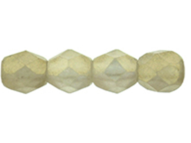 Fire-Polish 4mm : Sueded Gold Black Diamond (50pcs)