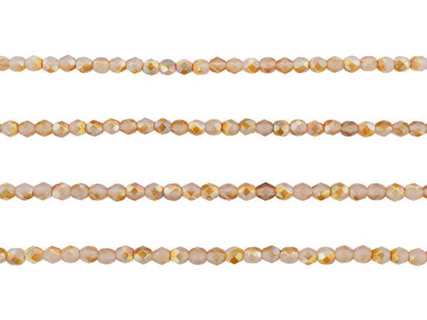 Fire-Polish 4mm : Milky Amethyst - Celsian (50pcs)