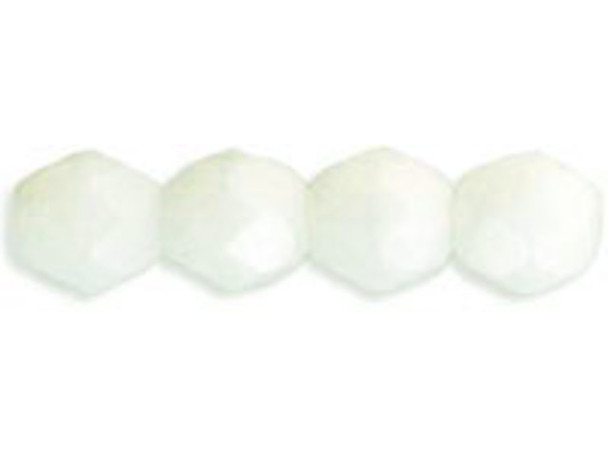 Fire-Polish 6mm : Milky White (25pcs)