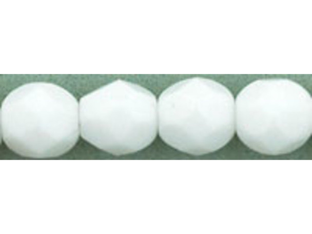 Fire-Polish 6mm : Opaque White (25pcs)