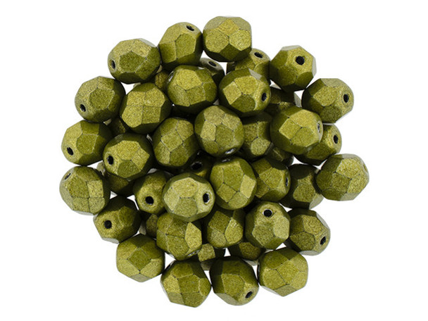 Fire-Polish 6mm : ColorTrends: Saturated Metallic Lime Punch (25pcs)