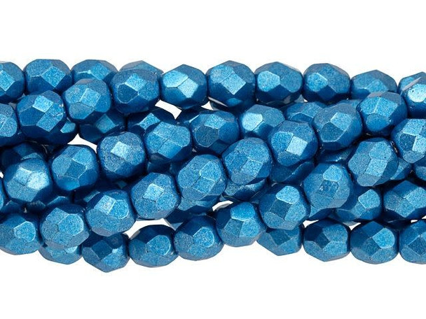 Fire-Polish 6mm : ColorTrends: Saturated Metallic Nebulas Blue (25pcs)