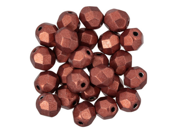 Fire-Polish 6mm : ColorTrends: Saturated Metallic Valiant Poppy (25pcs)