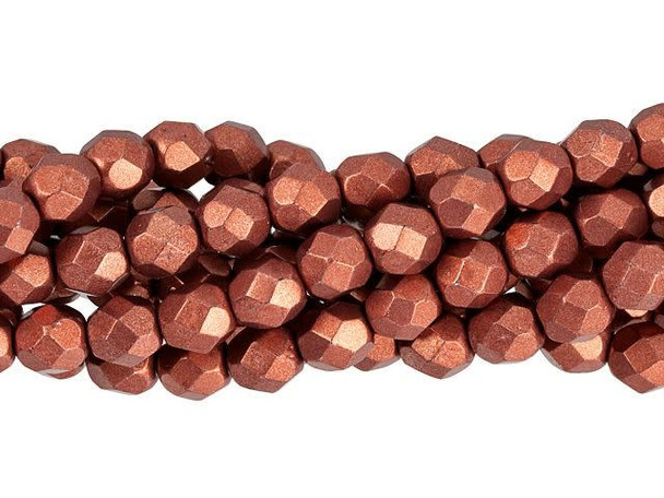 Fire-Polish 6mm : ColorTrends: Saturated Metallic Valiant Poppy (25pcs)