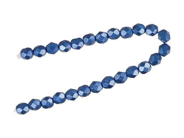 Fire-Polish 6mm : ColorTrends: Saturated Metallic Navy Peony (25pcs)