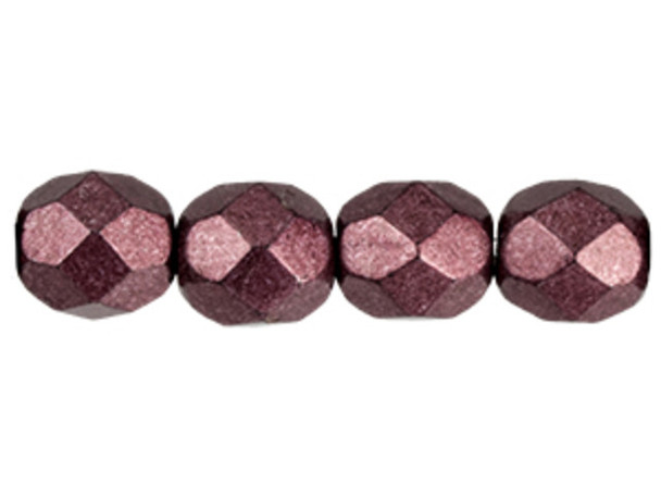 Fire-Polish 6mm : ColorTrends: Saturated Metallic Red Pear (25pcs)
