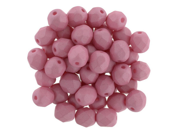 Fire-Polish 6mm : Saturated Pink (25pcs)